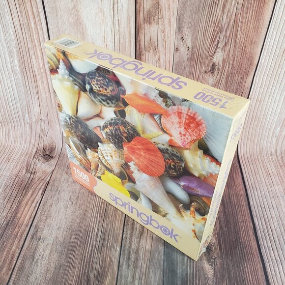 New Springbok Seashells Conchas Del Mar 1500 Pieces Jigsaw Puzzle 28.75"x36" - Picture 2 of 15